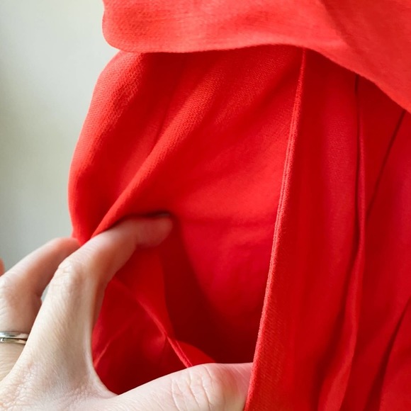 DO + BE Women's Bright Poppy Red Paperbag Waist Tie Shorts with Pockets sz S - Picture 6 of 8